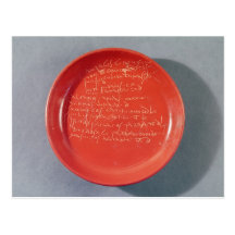 Placa com texto celta, ø-ò século cartoes postais