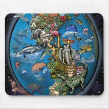 Planeta animal mouse pad