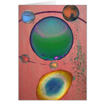 Planeta Notecard brincalhão Cartão
