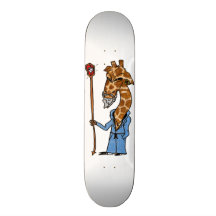 Plataforma cósmica do skate do girafa