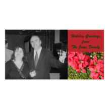 Pointsettias Cartoes Com Foto Personalizados