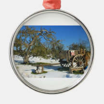 Pomar e neve de Apple Ornamento Para Arvore De Natal