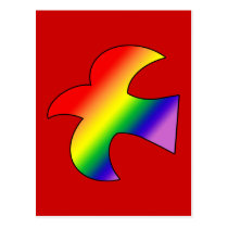 Pomba de GLBT cartées postais