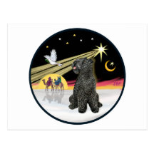 Pomba do Xmas - azul de Kerry Terrier Cartoes Postais