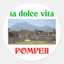 Pompeii Italia Adesivo Redondo