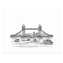 ponte da torre de Londres Cartao Postal