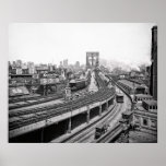 PONTE de BROOKLYN e TERMINAL - 1903 Impressão
