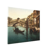 Ponte de Rialto mim, Veneza, Italia Impressão De Canvas Esticada