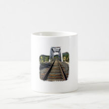 Ponte e trilhas da estrada de ferro caneca