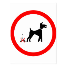 poo do cão do no_fouling_Vector_Clipart Cartoes Postais