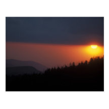 Por do sol da abóbada de Clingman, Great Smoky Mou Cartões Postais