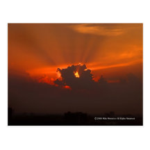 Por do sol da cidade cartao postal