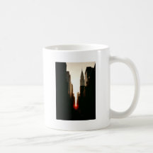 Por do sol de Manhattanhenge e a construção de Chr Caneca