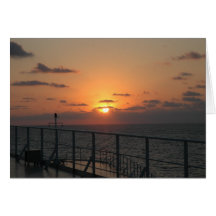 Por do sol de Queen Mary 2 Cartões