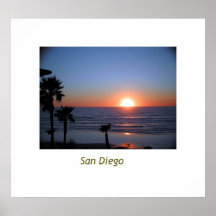 Por do sol de San Diego Posteres