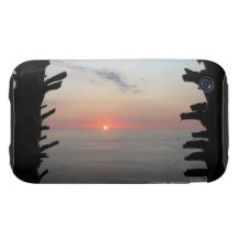 Por do sol de Tailândia que aproxima o crepúsculo Capa Forte De iPhone 3