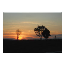 Por do sol do país impressão fotográficas