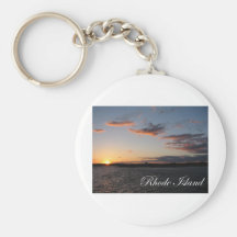 Por do sol em Rhode - ilha Chaveiro