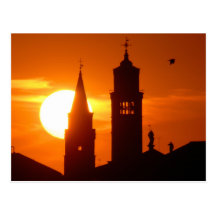 Por do sol em Veneza Cartao Postal