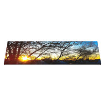 Por do sol frio impressão de canvas esticada