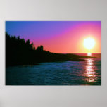 Por do sol glorioso poster