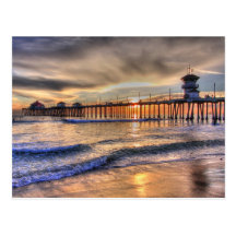 Por do sol Huntington Beach Ca Cartoes Postais
