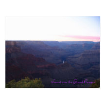 Por do sol sobre o Grand Canyon Cartoes Postais