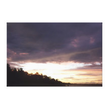 Por do sol tormentoso 3 impressão de canvas esticadas