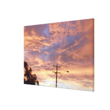 Por do sol tormentoso impressão em tela canvas