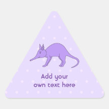Porco-da-terra roxo adesivo triângulo