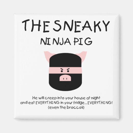 Porco Sneaky de Ninja Imãs