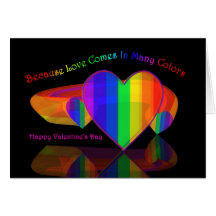 Porque o amor vem em muitas cores cartoes