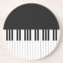 Porta copos - o piano fecha o branco preto