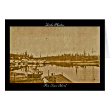 Porto de Roche do vintage Cartoes