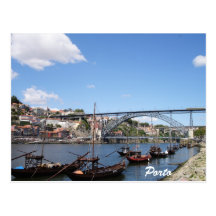 Porto pelo rio de Douro Cartões Postais
