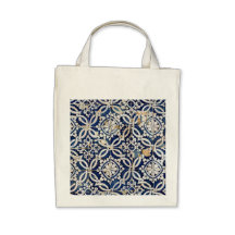 Português Azulejo do vintage Bolsa Para Compras