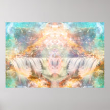 Poster abstrato da cachoeira