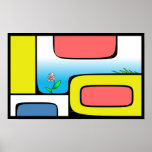 Poster abstrato do jardim