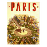 Poster Arco do Triunfo Paris France das viagens vi Cartoes Postais
