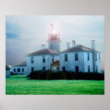 Poster assombrado 2 do farol de Beavertail