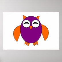 Poster bonito da coruja do Dia das Bruxas