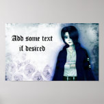 Poster bonito do menino do emo do anime para seu p