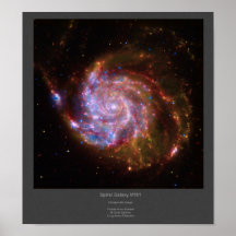Poster composto da imagem da galáxia M101 espiral