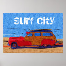 Poster da cidade do surf