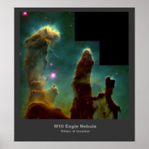 Poster da criação da nebulosa de M16 Eagle "coluna
