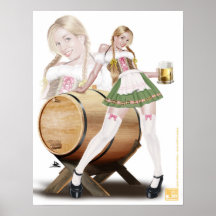 Poster da donzela da cerveja
