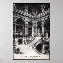 Poster da escadaria do teatro da ópera de Paris do