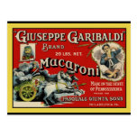 Poster da etiqueta do macarrão da arte do vintage cartões postais