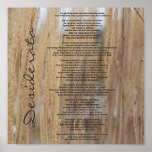 Poster da natureza dos Desiderata