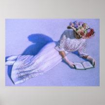 Poster da senhora Leitura Elegante Decoração Arte 